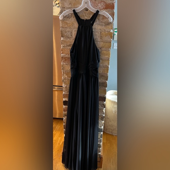 Black, high neck, long dress. Bridesmaid or formal. From David’s bridal. - Picture 5 of 8